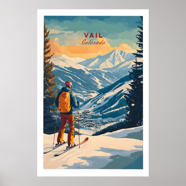 Vail-Ski-Plakat - Colorado 1 Poster (Vorne)