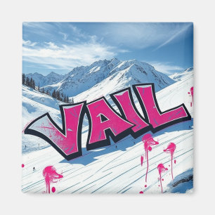 Vail Ski Resort Colorado Graffiti Dekoration Magnet