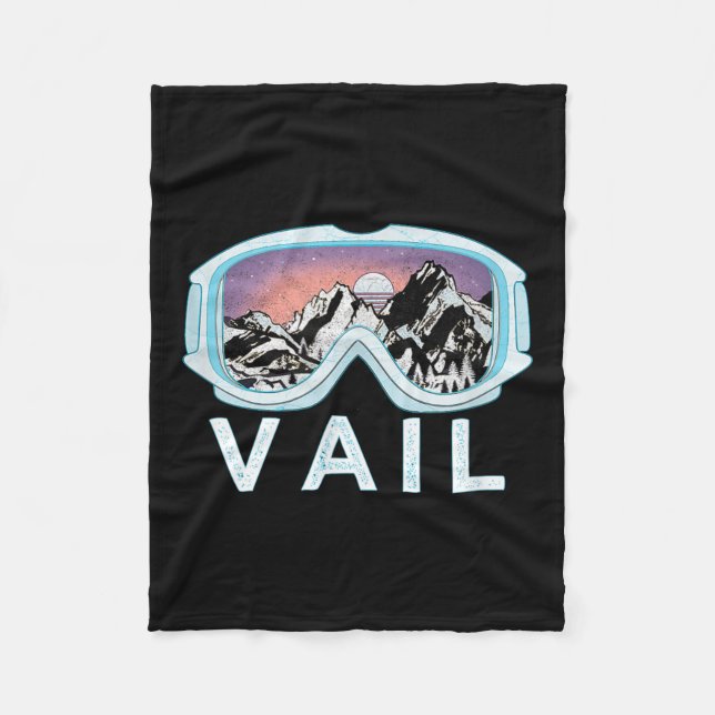 Vail Ski Snowboard Design_vail, Co-Goggles Skifahr Fleecedecke (Vorderseite)
