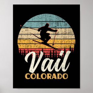Vail Skifahren Colorado Vintage Berg Skifahren Poster