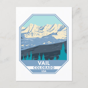 Vail Skigebiet Winter Colorado Postkarte