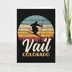 Vail Skiing Colorado Vintager Bergpass Karte