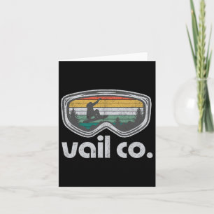 Vail Snowboarding Resort Retro Colorado Snowboard Karte