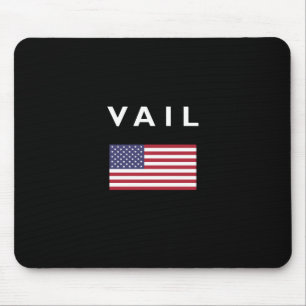 Vail USA American Flag Dark Color Mousepad