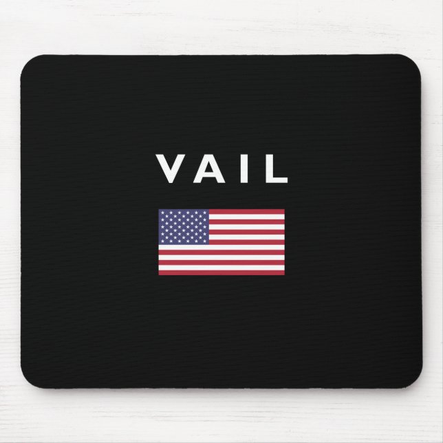Vail USA American Flag Dark Color Mousepad (Vorne)