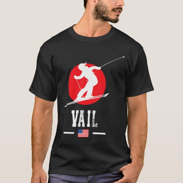 Vail Usa Ski Resort Rocky Mountains Amerikanisches T-Shirt (Vorderseite)