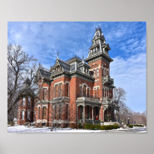 Vaile Mansion, Independence, Missouri, im Schnee Poster