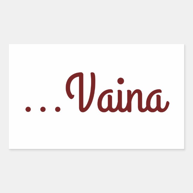 Vaina Rechteckiger Aufkleber (Vorderseite)