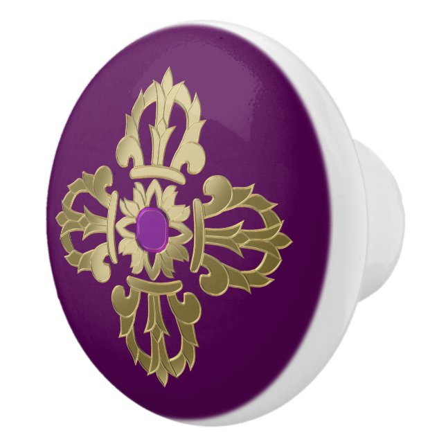 Vajra-Symbol Keramikknauf (Rechts)