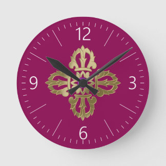 Vajra-Symbol Runde Wanduhr
