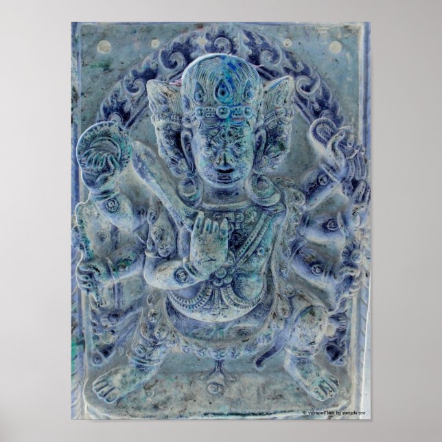 Vajrapani Blue Poster (Vorne)