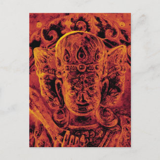 Vajrapani Head Gold Postkarte
