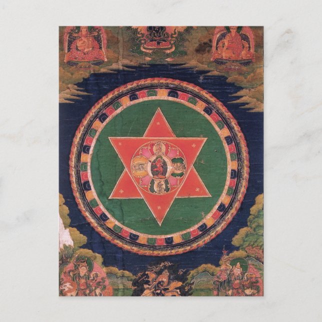 Vajravarahi Vajrayogini Tibetanischer Buddhist Man Postkarte (Vorderseite)