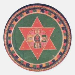 Vajravarahi Vajrayogini Tibetanischer Buddhist Man Runder Aufkleber