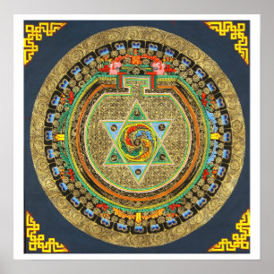 Vajrayogini Beschwörungsformel-Mandala Poster