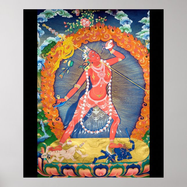 Vajrayogini tibetisch-buddhistische Deity Poster (Vorne)