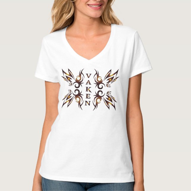 Vaken Damen V-Shirt T-Shirt (Vorderseite)