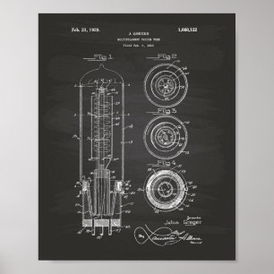 Vakuumröhre 1928 Patent Kunst Schultafel Poster