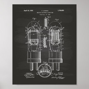 Vakuumröhre 1929 Patentenkabine Poster