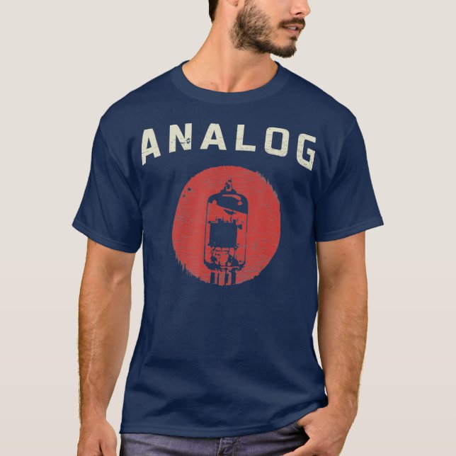 Vakuumröhre Analoger Vintager Retro-80er 90s T-Shirt (Vorderseite)