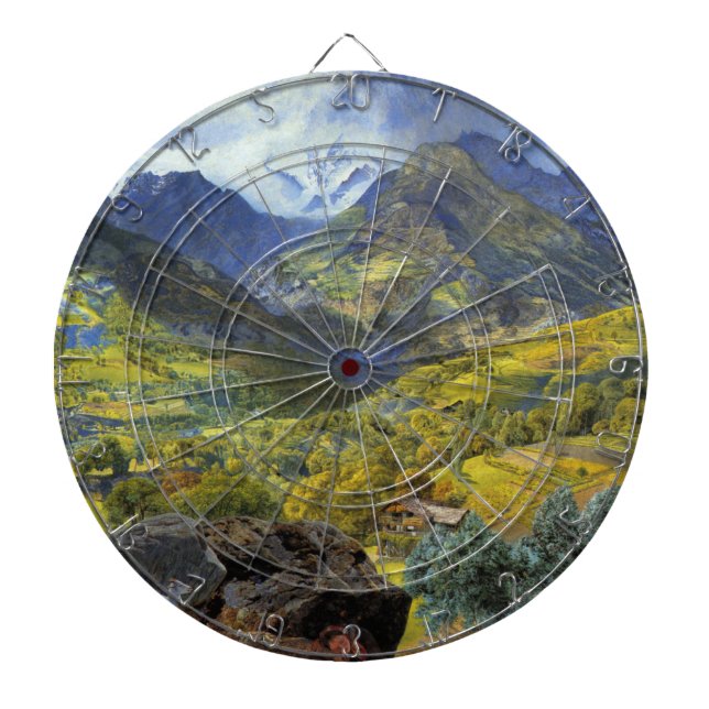 Val d'Aosta (Majestic Italia Alpine Landschaft) Dartscheibe (vorne)