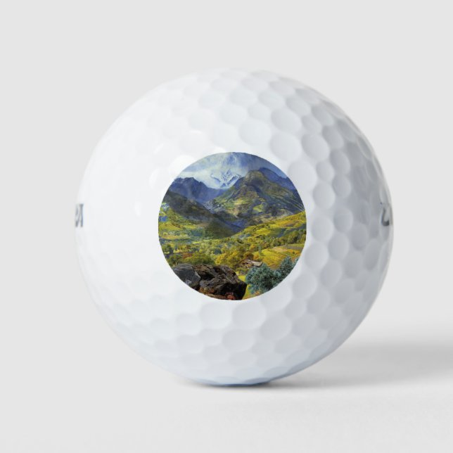 Val d'Aosta (Majestic Italia Alpine Landschaft) Golfball (Vorderseite)