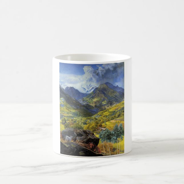 Val d'Aosta (Majestic Italia Alpine Landschaft) Kaffeetasse (Mittel)