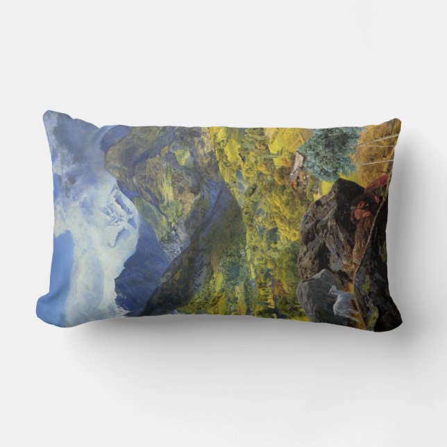 Val d'Aosta (Majestic Italia Alpine Landschaft) Lendenkissen (Vorderseite)