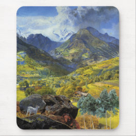 Val d'Aosta (Majestic Italia Alpine Landschaft) Mousepad