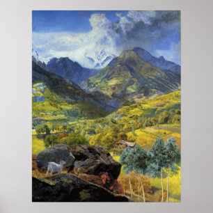 Val d'Aosta (Majestic Italia Alpine Landschaft) Poster