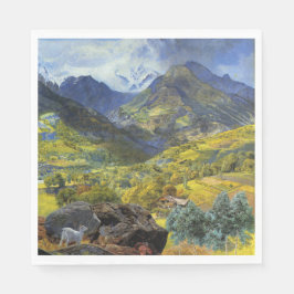 Val d'Aosta (Majestic Italia Alpine Landschaft) Serviette