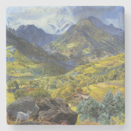 Val d'Aosta (Majestic Italia Alpine Landschaft) Steinuntersetzer