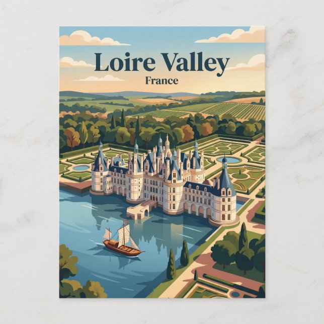 Val de Loire Frankreich Postkarte (Vorderseite)