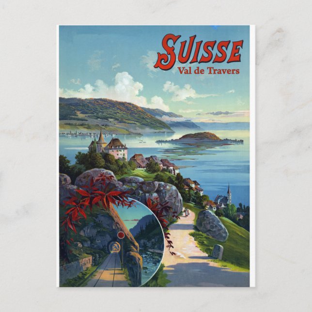 Val de Travers, Schweiz Postkarte (Vorderseite)