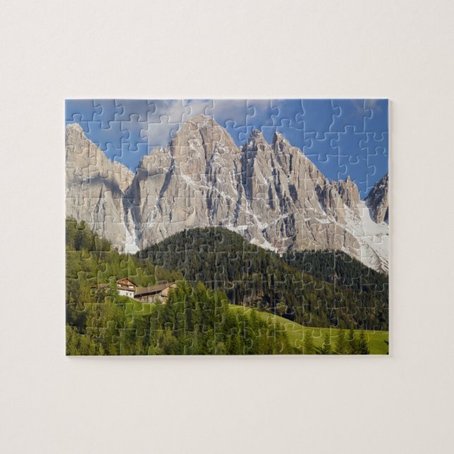 Val di Funes, Villnosstal, Dolomiten, Italien Puzzle (Horizontal)