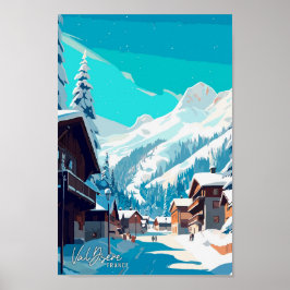 Val Disere France Art Vintage Reise Poster