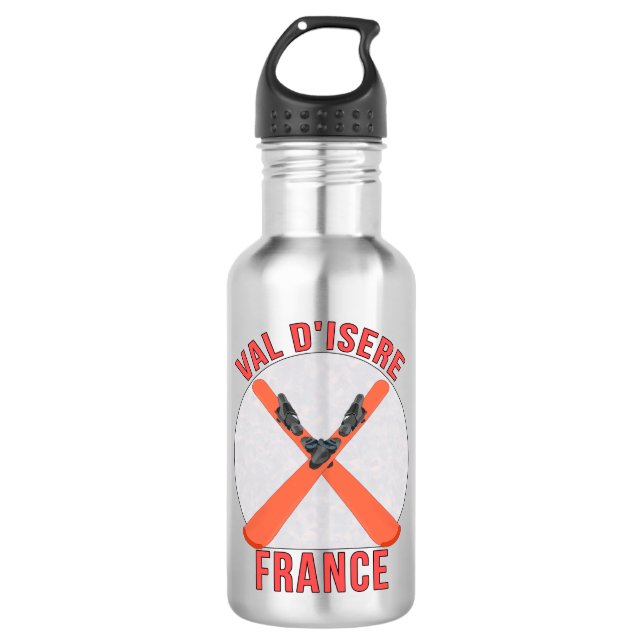 Val d'Isere, Frankreich Edelstahlflasche (Vorderseite)