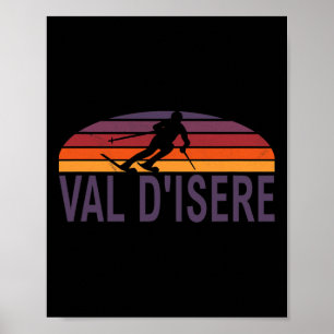 Val D'isere Französische Alpen Frankreich Skigebie Poster
