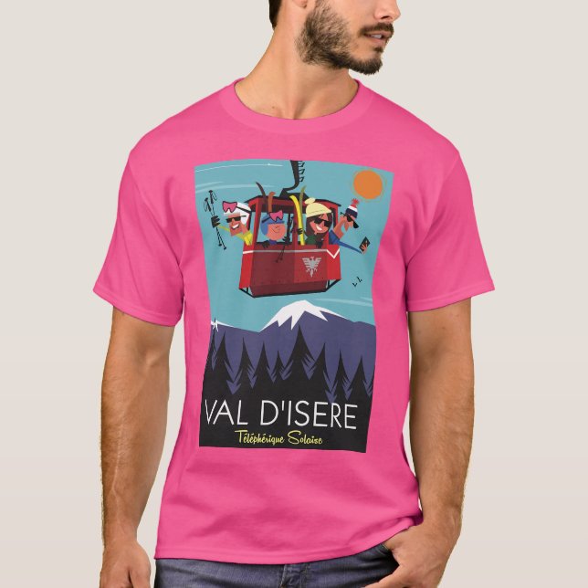Val D'Isere Poster T-Shirt (Vorderseite)