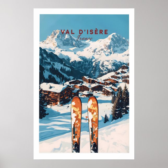 Val-dIsère Ski Print 1 Poster (Vorne)