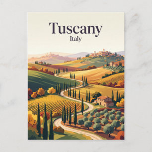 Val d'Orcia, Toskana Italien Postkarte