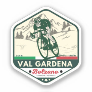 Val Gardena italienische Radrundfahrt Aufkleber