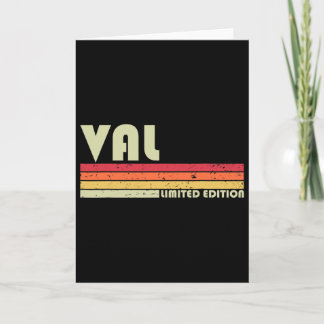 Val Geschenkname Personalisiert Lustig Retro Vinta Karte