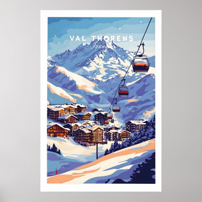 Val Thorens Frankreich Ski Plakat 1 (Vorne)