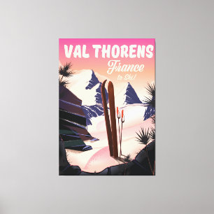 Val Thorens, Frankreich Ski-Plakat Leinwanddruck