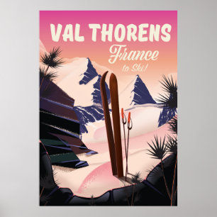 Val Thorens, Frankreich Ski-Plakat Poster