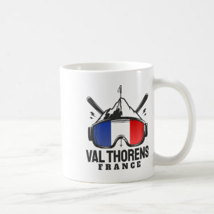 Val Thorens Frankreich Skigebiet Retro Skifahren Kaffeetasse