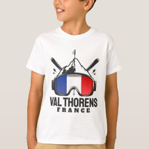 Val Thorens Frankreich Skigebiet Retro-Skifahren T-Shirt