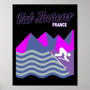 Val Thorens Französische Alpen Frankreich Skigebie Poster