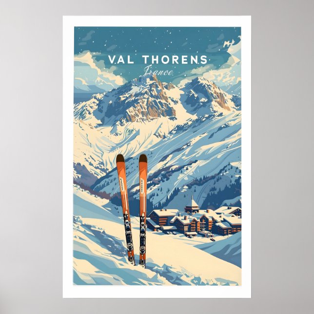 Val Thorens Reiseplakat 1 Poster (Vorne)